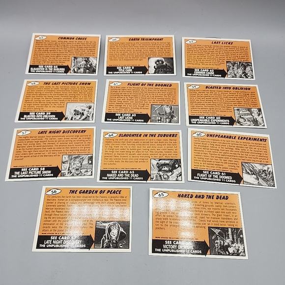 1994 Topps Mars Attacks 56-66 - 11 Cards Unpublished - Picture 9 of 16